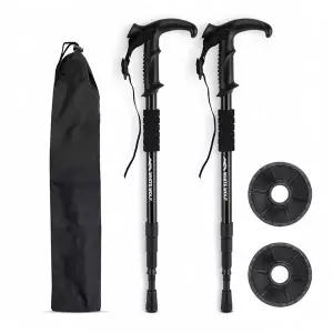 화이트울프 4단 접이식 초경량 등산스틱 두랄루민 노르딕워킹 지팡이