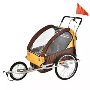 강아지 자전거 트레일러 산책 우드 오토바이 케리어