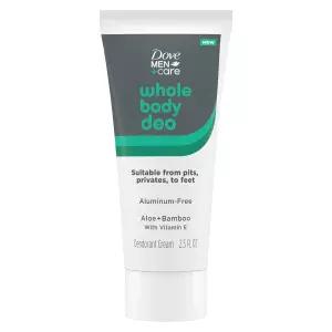 비둘기 남성 + 케어 전신 데오 알루미늄 프리 데오도란트 크림 알로에 대나무 피트 2.5 floz까지