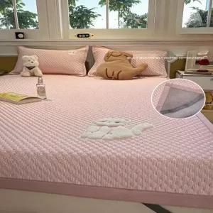 냉감패드lk 4면고정 패밀리 여름까는이불 핑크베개커버포함 여름용침대패