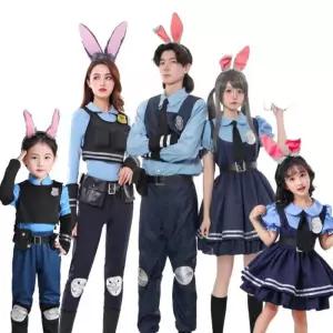 주디 코스프레의상 토끼 할로윈 코스튬 경찰복 주토피아