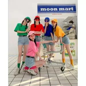 무지개티 맞춤티 가족여행 단체복 우정 커플 시밀러룩 형광 양말 선그라스