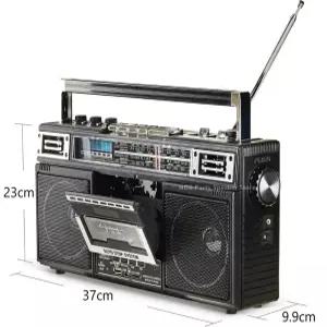 레트로 향수 테이프 카세트 플레이어 대 FM/SW/AM 라디오 휴대용 블루투스 카드 스피커 야외 스테레오