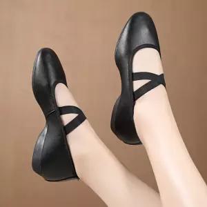 여자 댄스화 라인댄스 스포츠 실내 여성 댄스슈즈 모던 소가죽