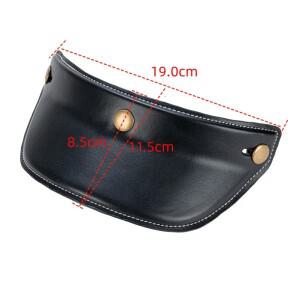 유니버설 바이크 오토바이 헬멧 선바이저 PU 가죽 3버튼 쉴드 오픈 페이스 고성능