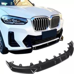 BMW 2022-2024 X3 G01 X4 G02 IX3 20d 30i 30d M40i M40d ABS 글로스 블랙 범퍼 에어 스플리터 프론트 립