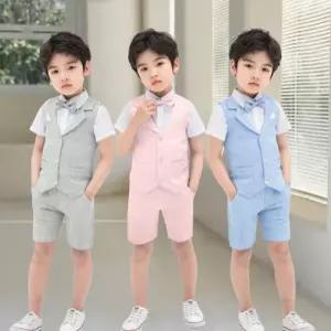 팜므 남아 정장 여름 여름 체크 결혼식 화동 정장세트설날