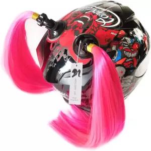 3T-SYESS 헬멧용 양갈래 머리 장식 작업 오토바이 자전거 2PCS 14인치 포함 없음