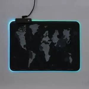 [셀러에이드]LED 마우스 장패드 35x25cm 세계지도 게임마우스패드