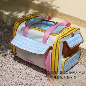 고양이 강아지 휴대용 대용량 패브릭 이동장 야외 외출용 접이식 숄더백 애완동물