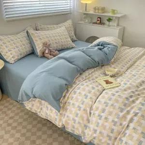 커버 고성 메조 자취선물 원단 1인 침대커버 휴식 감촉 원룸 놀이 감성인테리어 염색