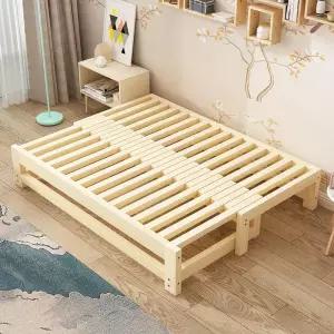 원목 침대프레임 넓이조절 편백 나무 평상형 싱글 퀸 킹 프레임 서랍형 원
