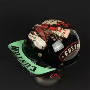 바이크 오토바이 반모헬맷 03 뉴 레트로 복고풍 엔틱 헬멧 하프 페이스 윈드쉴드 남여공용 스쿠터 카스코