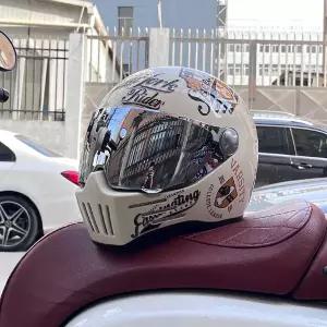 바이크 오토바이 반모헬맷 ORZ-728 풀페이스 헬멧 빈티지 쵸퍼 레트로 복고풍 엔틱 모듈식 DOT 인증