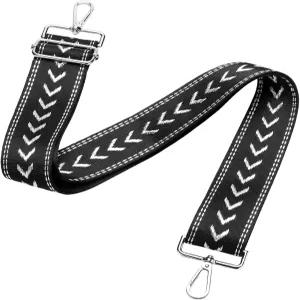 미리지 와이드 자수 지갑 스트랩 교체 크로스바디 백 조절 가능한 플로럴 캔버스 기타 핸드백용