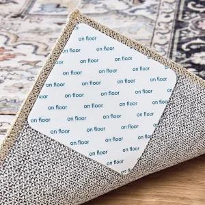 하드우드 바닥용 홈윌 러그 테이프 미끄럼 방지를 위한 목재 카펫용 그립 스티커 12개 흰색