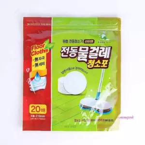 원형청소용 물걸레포 20매 청소용품 물티슈 물휴지klm079