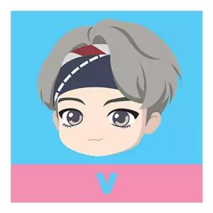 BTS 타이니탄 뷔 보석십자수 캔버스 25x25cm