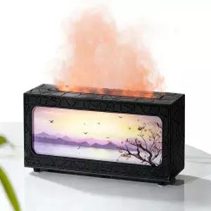 가정용 에센셜 오일 디퓨저 250ML 쿨 미스트 7 컬러 아로마 테라피 타이머 오피스 YOG 홈 침실용 불꽃