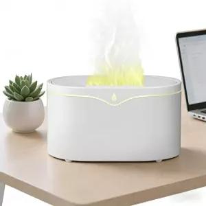 가정용 에센셜 오일 디퓨저 150ML 쿨 미스트 7 컬러 아로마 테라피 침실 사무실 YOG 화이트 타이머 포함