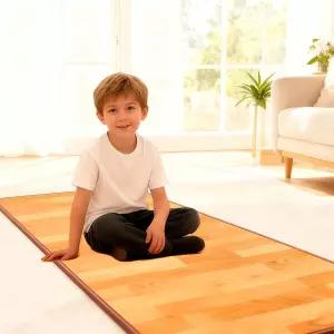 온열 바닥 매트 카펫 온도 조절이 가능한 전기 러그 12시간 타이머 복사 히터 요가/실내/언더 데스크용