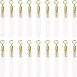 마이크로 트레이더 50PCS 실리콘 플로트 웨글러 어댑터 - 잉어 낚시용 조잡한 플라이 민물 튜브 포함 회전