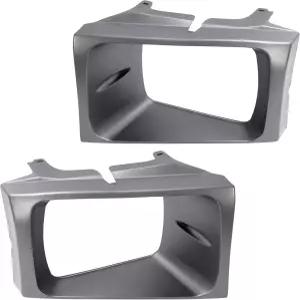 1999-2004 포드 F250 F350 F450 F550 슈퍼 듀티 픽업 트럭 교체용 HECASA 쌍 헤드라이트 베젤 FO2512157