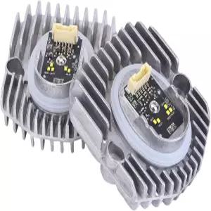 TukboTech 노란색 LED DRL 헤드라이트 모듈 제어 장치 좌우 측면 엔젤 아이즈 주간 주행등 BMW 530E 540I