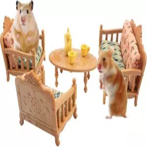 조이화트레이드 햄스터 미니 소파 작은 동물 서식지 장식 기니 돼지 가구 케 액세서리 및 티 테이블 커피