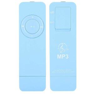 [미국배송] MP 3 플레이어 스틱 음악 USB 내장 MP3 플레이어와 USBMP3 MP4 플레이어 감상을 위한 랜야드가 있는 휴대용 미디어 (파란색)