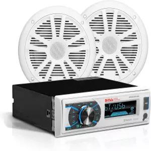 BOSS 오디오 시스템 MCK632WB.6 마린 보트 블루투스 스테레오 및 6.5인치 스피커 - CD DVD 플레이어 없음