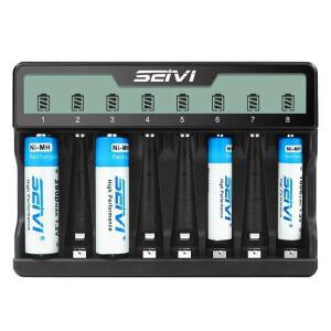 범용 데스크탑 8 슬롯 충전식 배터리 스마트 충전기 LED 디스플레이 1.2V AA/AAA NiMH 충전식 배터리용 SW-