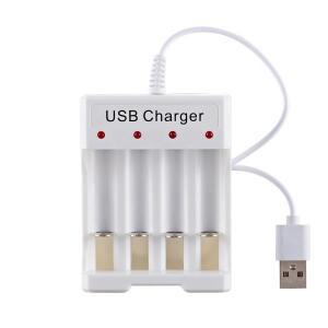 4 슬롯 USB 고속 충전 AA AAA 배터리 충전기 충전식 Nimh Nicd 배터리 스테이션 충전 어댑터 DC1.2V 250mA