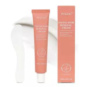 여성 민감성 피부를 위한 페이셜 제모 크림 - 주걱으로 얼굴 윗입술 턱과 뺨을 무통 5분 가정용 제모제