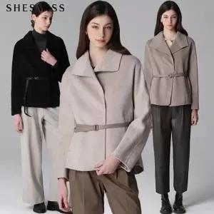 [쉬즈미스] 울 벨티드 히든버튼 핸드메이드 숏 재킷19068195588585