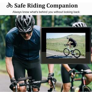 4.3인치 HD 1080P 모니터가 장착된 자전거 후방 카메라 360 ° 회전식 컬러 야간 투시 배터리 구동 3분 설