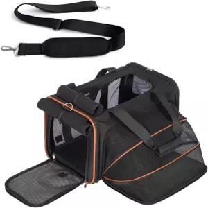 작은 반려동물을 위한 펫시크 고양이 캐리어 TSA 항공 승인 소프트 사이드 소형견 여행용 확장형 접이식