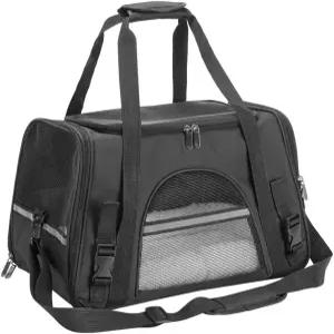 팬셜 항공사 승인 반려동물 캐리어 소형견용 소프트 사이드 고양이 여행 액세서리 통풍 토트백