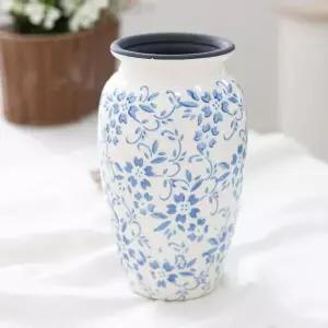 [아트박스]/플라워트리 도자기 원형 화병 부티크 14x25cm 조화꽃 전용 꽃병