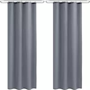 나시토스 샤워 커튼 라이너 2팩 - W36 x H72 좁은 스톨 스탠드업 RV 캠핑카용 세탁 및 방수 패브릭 목욕