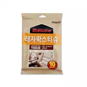 가죽클리너 왁스 티슈 10매 차량용 세차 가죽보호 광택제