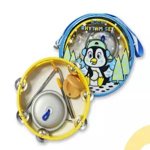 영창 리듬 악기 세트 탬버린 포함 4종 원형 블루 어린이날 단체 선물 교구