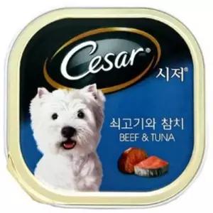 [반려] 1박스 24개 시저캔 쇠고기와참치