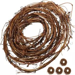 DIY 공예를 위한 일반적인 5Pcs 천연 라탄 나뭇가지 화환 베이스 결혼식 파티 홈 데코 현관 주방 캐비닛