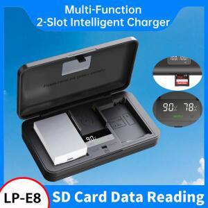 LP-E8 배터리 충전기 Canon EOS Rebel T2i Kiss X5 X4X6X6iX7i550D600D650D700D 카메라 SD 카드 읽기 기능