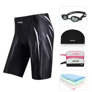 [아웃도어스/어라이즈](ASIM441GCBT) 남성5부수영복+수경+수모+가방+타월 5종세트