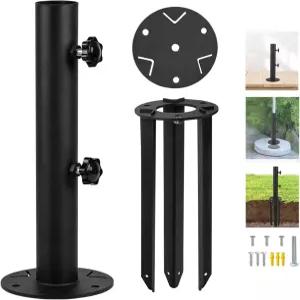 반루그 파티오 우산 받침대 금속 홀더 접지 스파이크 고정이 있는 파라솔 베이스 마운트의 야외 해변 앵커