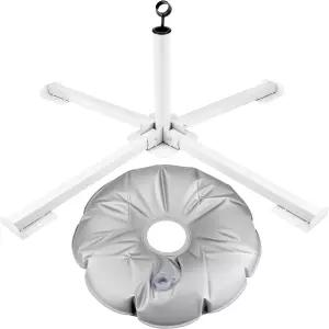 QWORK 우산 베이스 홀더 헤비 듀티 비치 스탠드 여분의 무게 가방 깃발용