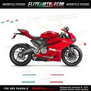 959 풀 페어링 쉘 스티커 데칼 트라이 컬러 디자인 로고 Corse For Lower Fairing MotorcycleFor Ducati Pa