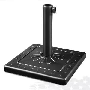 FRUITEAM 22파운드 우산 받침대 15인치 사각 파티오 무게 헤비 듀티 시장 테이블 야외 및 마당용 블랙